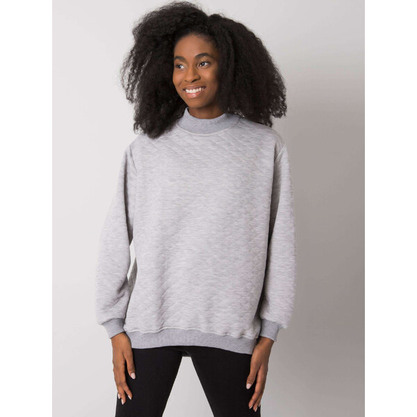 BASIC FEEL GOOD Svetlosivá dámska prešívaná mikina bez kapucne RV-BL 29265550