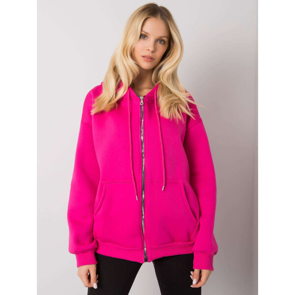 BASIC Ružová dámska mikina na zips EM-BL-706.13X-fuchsia 29265555