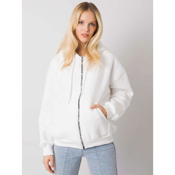 BASIC Biela dámska mikina na zips EM-BL-706.13X-white 29265574