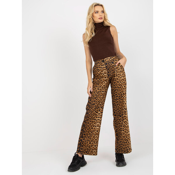 BASIC Rozšírené nohavice s leopardím dizajnom LK-SP-509052.41-animal 35584639