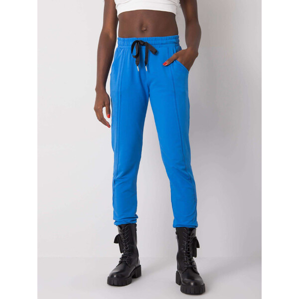 RELEVANCE Modré dámské tepláky RV-DR-6437.18-blue 57948053