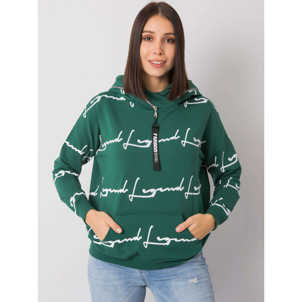 RELEVANCE Zelená mikina Jossy s nápismi Legend -RV-BL-7127.27-green 57948897