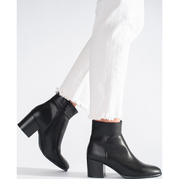 BASIC Čierne členkové topánky na stĺpiku Sergio Leone BT631B 56896608