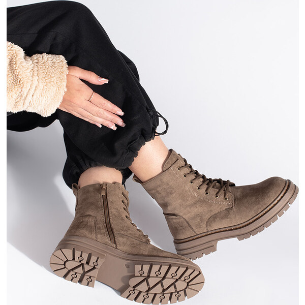 BASIC Béžové dámske traperky Sergio Leone TR915COF 57040908