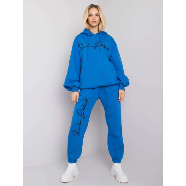 RUE PARIS Modrá dámska oversize tepláková súprava RV-KMPL-7307.10X 57949020