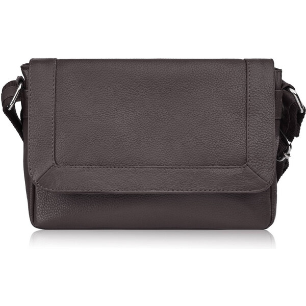 Paolo Peruzzi Dámska malá kožená kabelka cez rameno | hnedá E-35-BR 62869224