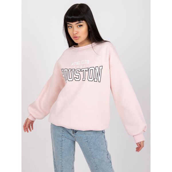 BASIC Svetloružová mikina s nápisom Houston EM-BL-617-H.21X-light pink 29937146