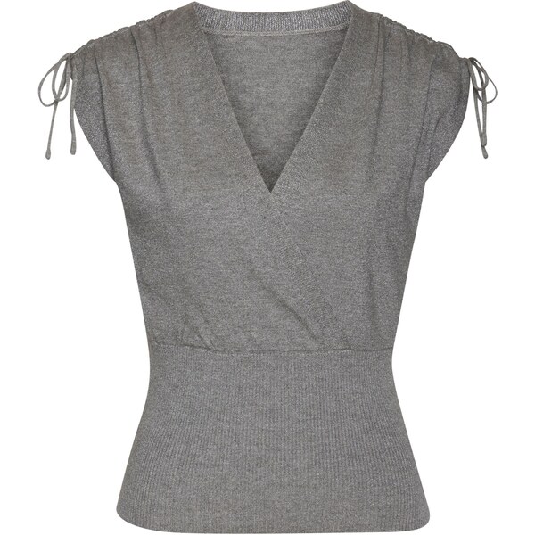 LASCANA Vyšívaný top svetlosivá 63164219