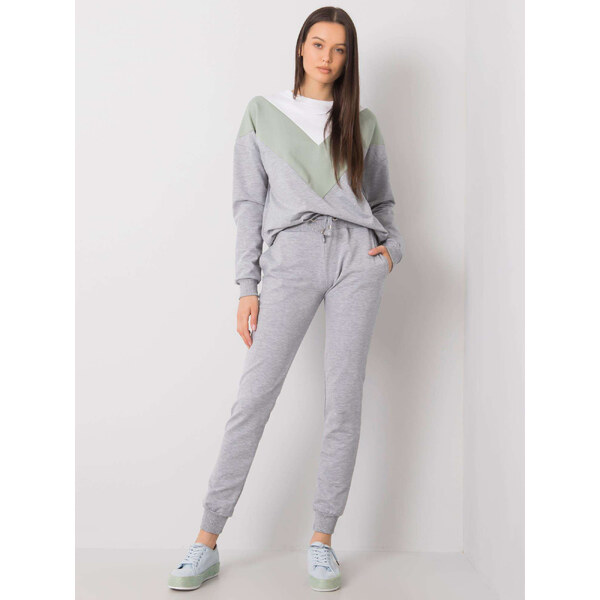 RUE PARIS Šedá dámska tepláková súprava RV-KMPL-6715.33P-gray 57947711