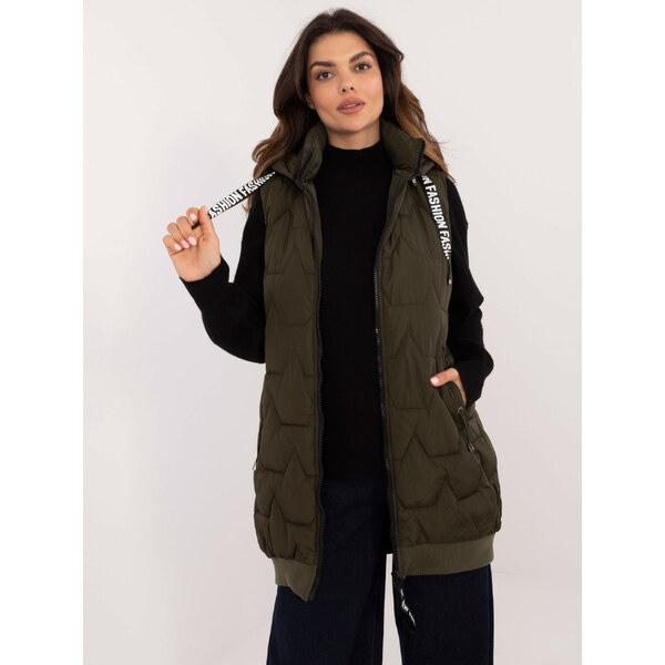 SKORP Khaki dlhšia vesta s odopínacou kapucňou SK-KZ-HH-079.73-khaki 57893338