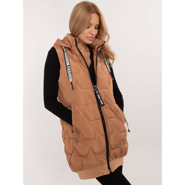 SKORP Béžová dámska športová prešívaná vesta s kapucňou SK-KZ-HH-079 59321597