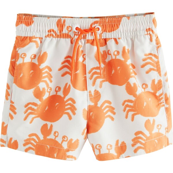 Next Plavecké šortky Print oranžová / biela 63067638