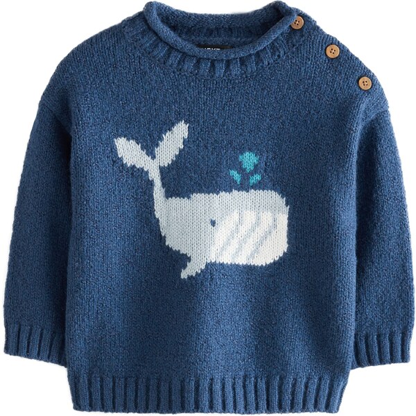 Next Sveter námornícka modrá / sivá / biela 63164191