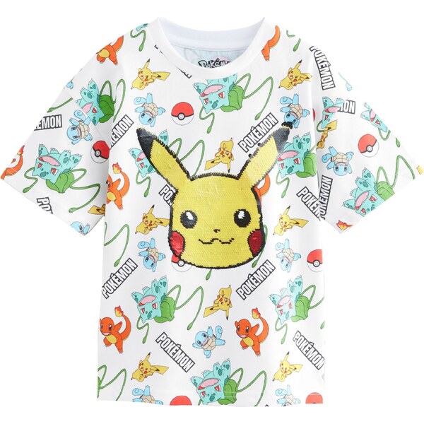 Next Tričko Pokémon vodová / žltá / čierna / biela 63067617