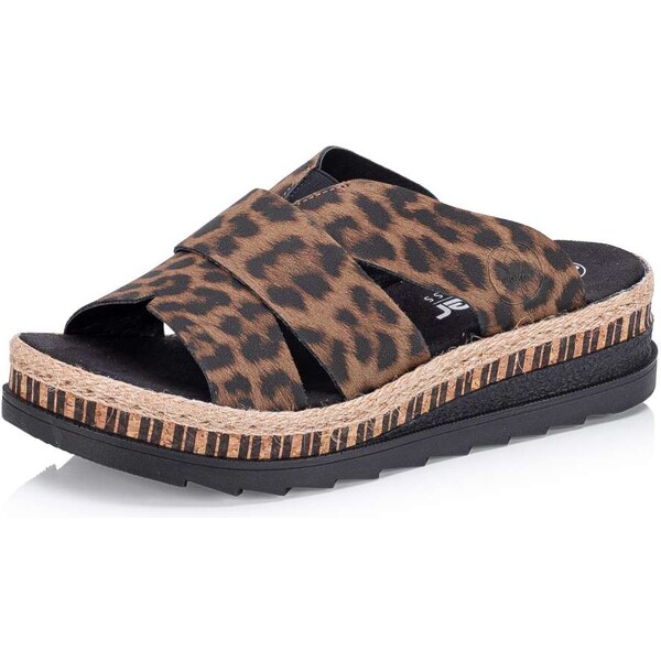 Dámske šľapky RIEKER V7989-90 hnedá S5 63031039