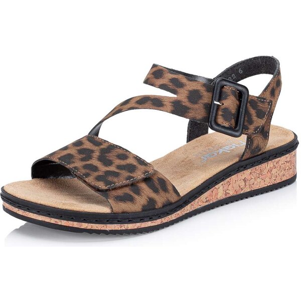 Dámske sandále RIEKER V3660-90 hnedá S5 63031240