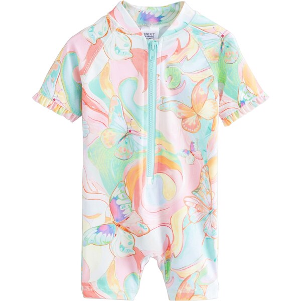 Next Jednodielne plavky svetlomodrá / svetlozelená / oranžová / ružová 63163713