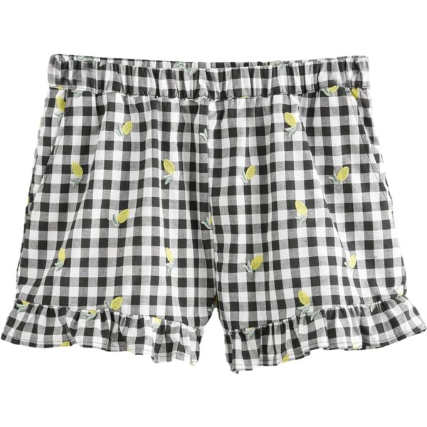 Next Nohavice žltá / čierna / biela 63163040