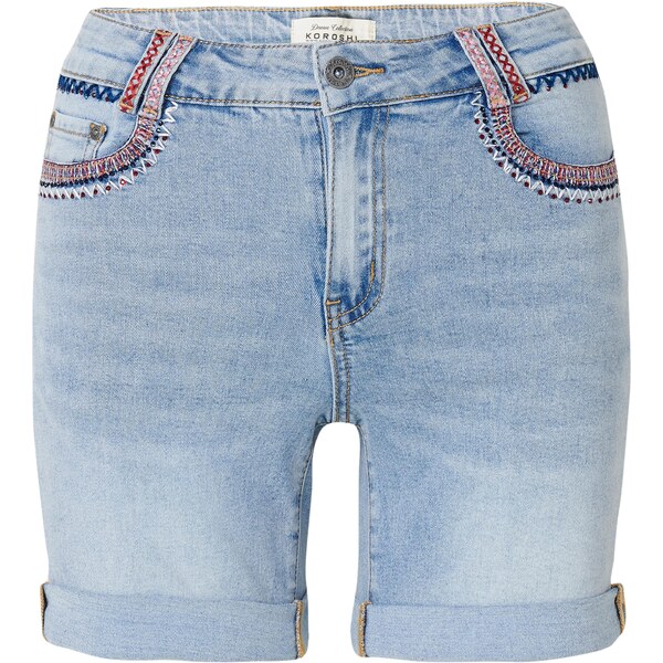 KOROSHI Džínsy svetlomodrá 63167871