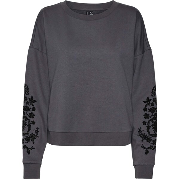 VERO MODA Mikina VMHELEN TRINA tmavosivá / čierna 62203699