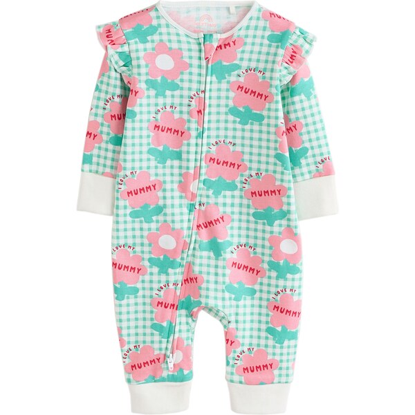 Next Pyžamo smaragdová / ružová / červená / biela 63038277