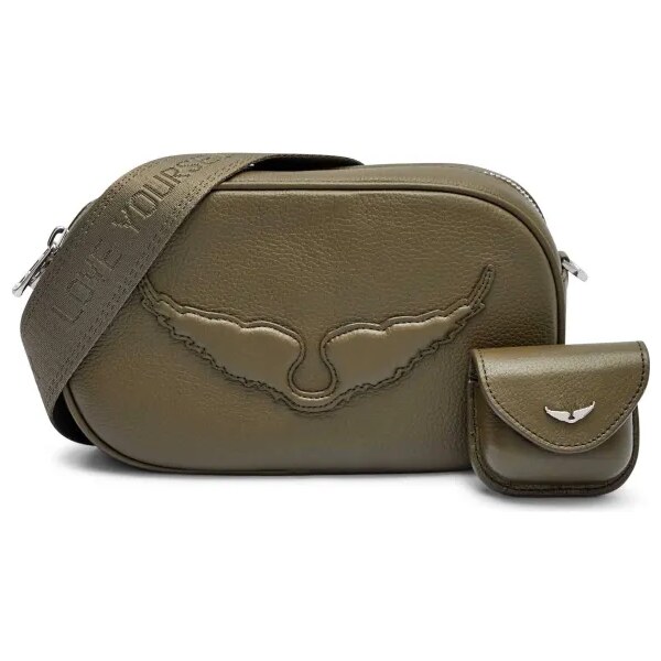 Zadig&Voltaire Kožená crossbody kabelka + peňaženka ROCK WITH YOU 63034113