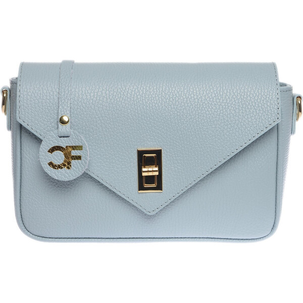 Carla Ferreri Dámska kožená crossbody kabelka CF1948T Celeste 66582804