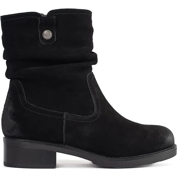 Black leather ankle boots with a crinkled upper Sergio Leone 64668295