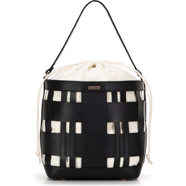 Wittchen Pletená kabelka vak z ekokože čierna 100-4Y-423-1 66066443