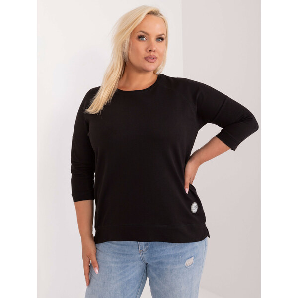 RELEVANCE Čierna ľahká basic mikina -RV-BZ-9221.95-black 57955648