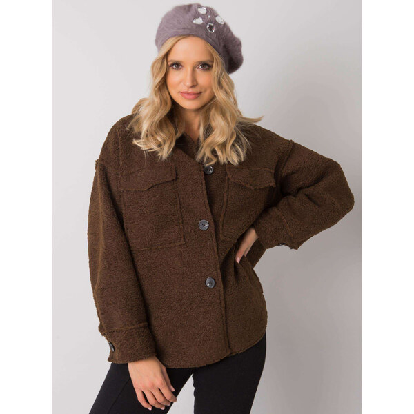 BASIC Fialový kožušinový baret s kamienkami AT-CZ-BF38834-1-violet 29439859