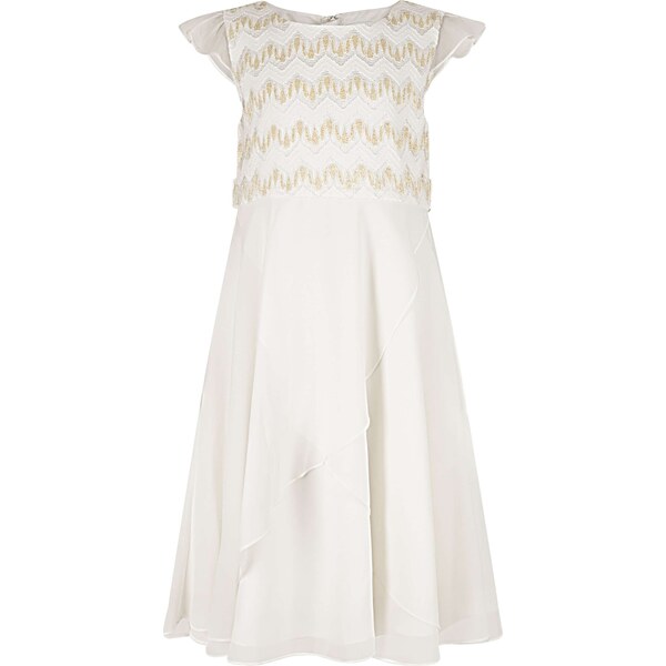 happy girls Šaty zlatá / biela 63068589