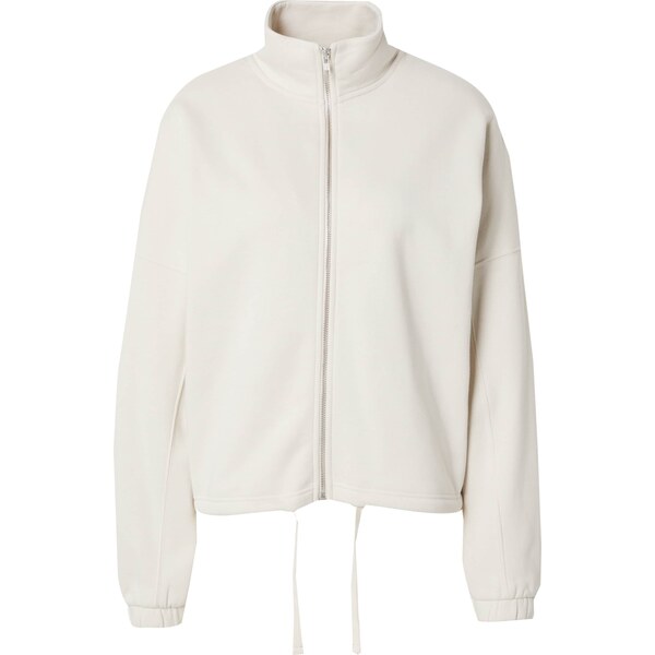Aimn Športová mikina so zipsom Campus krémová / biela 63167655