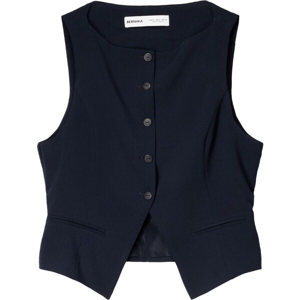 Bershka Vesta k obleku námornícka modrá 63059836