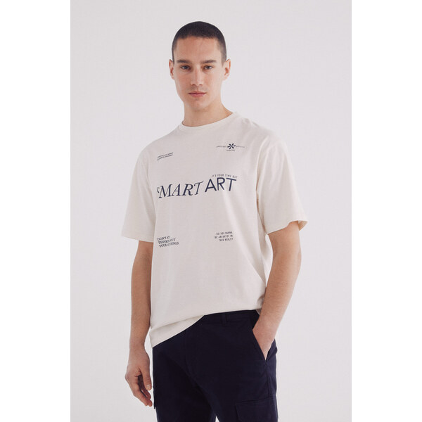 SPRINGFIELD Pánske potlačové tričko Smart Art 63062671