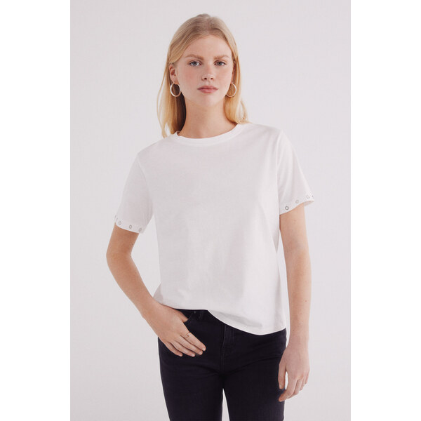 SPRINGFIELD Dámske tričko s kovovými očkami 63062711