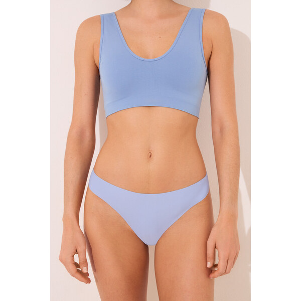 womensecret Modré Clean Cut tangá z mikrovlákna 63062836