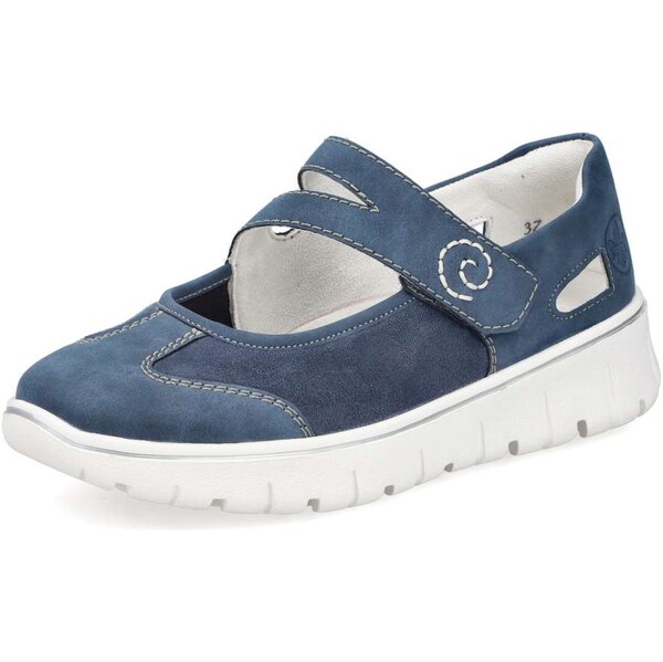 Dámske baleríny RIEKER N1350-14 modrá S5 63064150