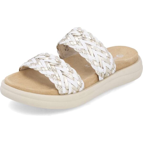 RIEKER Dámske šľapky REMONTE D2N52-80 biela S5 63064152