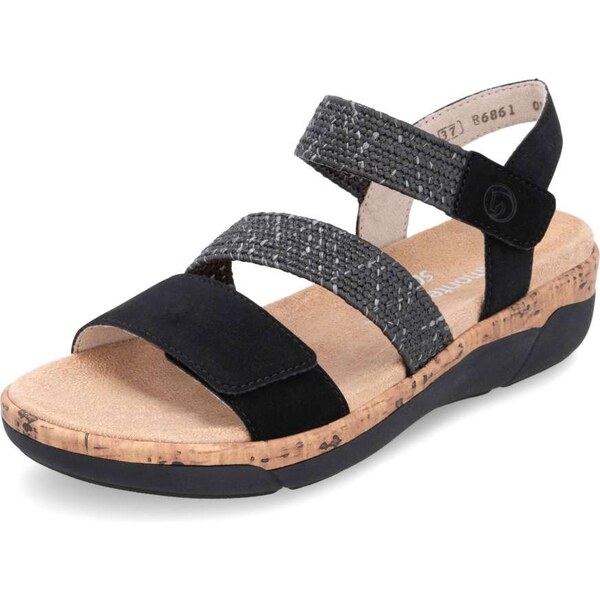 RIEKER Dámske sandále REMONTE R6861-02 čierna S5 63064160