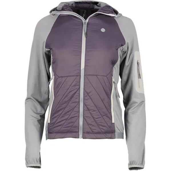 Dámska zateplená mikina GTS 405951 sivá/fialová 63069379