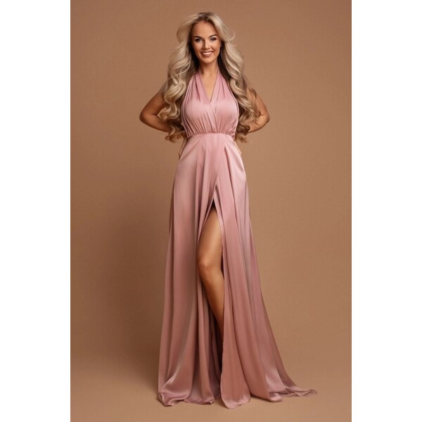 miadresses.sk Staroružové saténové šaty na viazanie 63069545