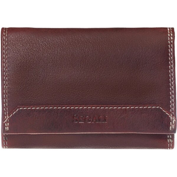 SEGALI Dámska kožená peňaženka SG-27023 červená 35335649