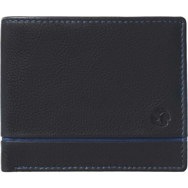 SEGALI Pánska kožená peňaženka 221806 čierno modrá 35335616