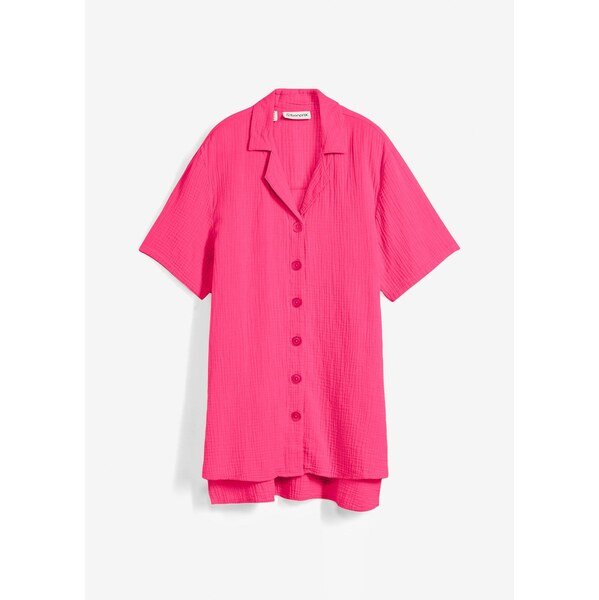 bonprix Košeľová blúza z mušelínu, farba ružová 45021821