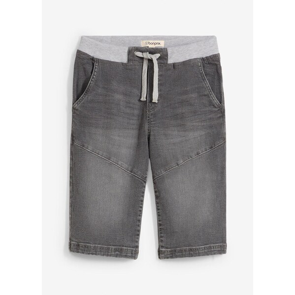 bonprix Strečové džínsové bermudy, Regular Fit, farba šedá 63074829