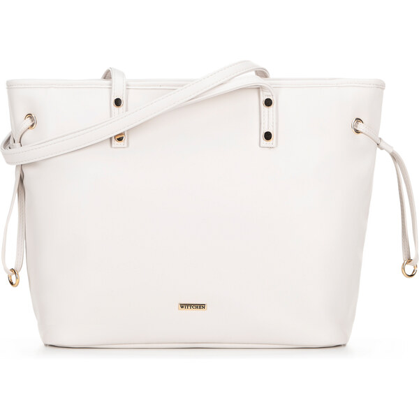 Wittchen Shopperka z ekokože so sťahovacími šnúrkami krémová 100-4Y 66066434