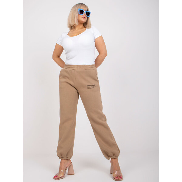 BASIC Tmavobéžové tepláky EM-DR-522.52P-dark beige 32777156