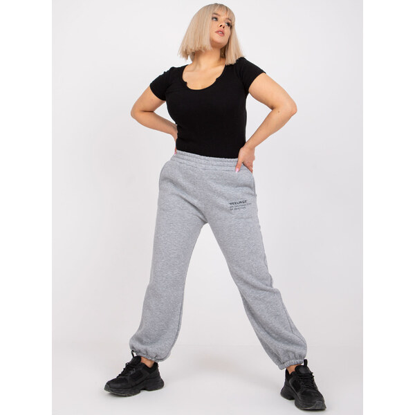 BASIC Sivé pohodlné tepláky -EM-DR-522.52P-grey 32777175