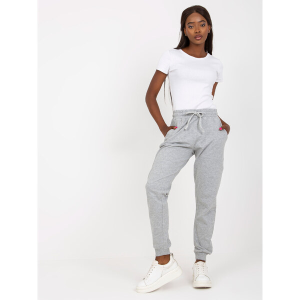 BASIC FEEL GOOD Svetlosivé štýlové tepláky B-006.02-grey 34496661